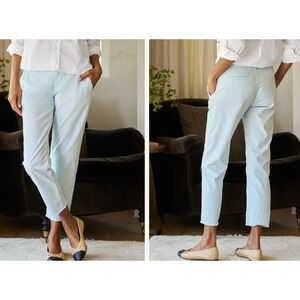 Frank & Eileen Womens Kinsale Performance Pant Baby Blue NEW‎ Cotton Flax $298